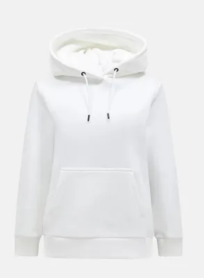 Immagine prodotto di Peak Performance, felpa con cappuccio da donna, modello Original, logo piccolo, colore bianco. Taglia: L