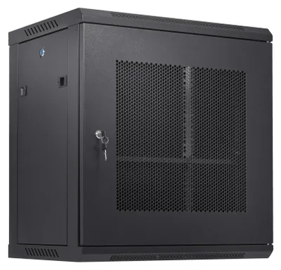 Immagine prodotto di armadio per server di rete 12U per montaggio a parete, profondità 15,5'', alloggiamento per armadio rack per server, capacità di carico massima di 200 libbre. Capacità di carico a pavimento, con pannelli laterali con serratura, per apparecchiature IT e A/V