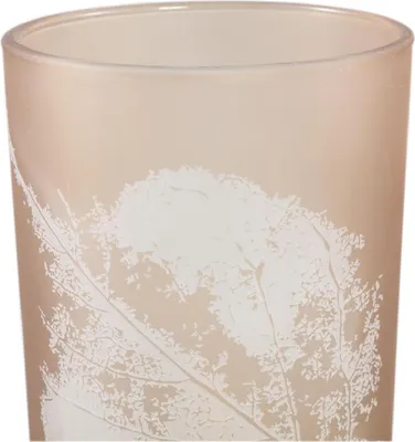 Image de PTMD Bougeoir Photophore Pinny - 12x12x20 cm - Verre - Marron