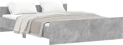 Obrázek produktu pro vidaXL Rám postele s čelem a podnožkou betonově šedý 160x200 cm