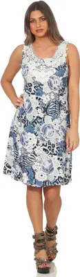 Produktbild von Damen Sommerkleid Boho Floral Minikleid; Muster 3 L/XL