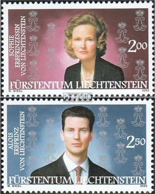 Produktbild von Briefmarken Liechtenstein 2002 Mi 1299-1300 (kompl.Ausg.) gestempelt Erbprinzenpaar