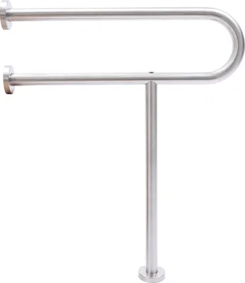 Obrázek produktu pro 60cm podpůrná rukojeť z nerezové oceli namontovaná na podlaze Toaleta Toaleta Rising Grab Bar Nástěnná bezpečnostní rukojeť Sprchová rukojeť Neklouzavá koupelna (stříbrná) pro starší zdravotně postižené osoby