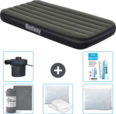 Immagine prodotto di Materasso gonfiabile Bestway - 1 persona - 99 x 188 x 28 cm - Blu - Accessori inclusi
