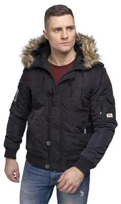 Produktbild von Lonsdale Men Hooded Winterjacket JARRETH, Farbe:black, Größe:L