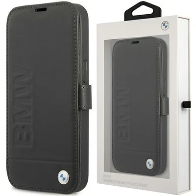 Produktbild von BMW Bookcase für Apple iPhone 13 Mini Schutzhülle Schwarz Leder