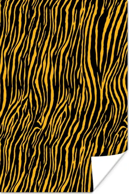 Produktbild von MuchoWow® Poster Orange - Tiermuster - Tiger 40x60 cm - Plakate für die Wand - Poster Babyzimmer