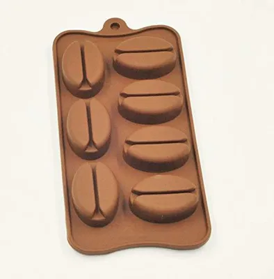 Silikon Kaffeebohnenform, 7 Zellen, 21x11x2 cm, BPA-frei