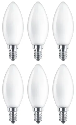 Productafbeelding van 6 x NCC-Licht LED Leuchtmittel Kerze 4,3W = 40W E14 matt 470lm 840 neutralweiß 4000K