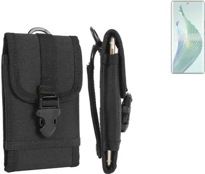 Produktbild von K-S-Trade Holster Handy Hülle kompatibel mit Honor Magic5 Lite 5G Holster Handytasche Gürtel Tasche Schutz Hülle Robust Outdoor schwarz