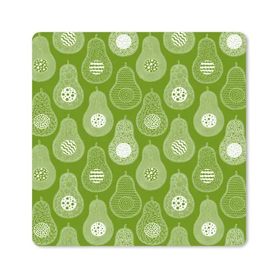 Produktbild von MuchoWow® Mauspad Mousepad Avocado - Muster - Grün 20x20 cm - Mousepads - Maus Mat - Pad - Mausunterlage - Desk Mat - Bureauartikeln