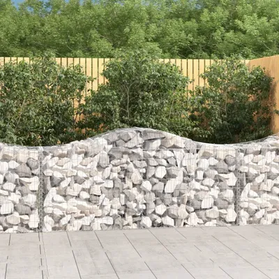 Produktbild von "Rabatt" Gabionen mit Hochbogen 10 Stk. - Stabile Konstruktion - 200x50x80/100cm Verzinktes Eisen - Beete CC7269