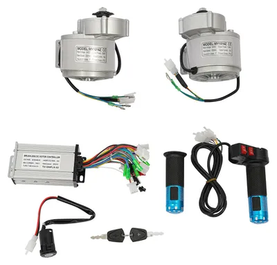 Produktbild von E-Bike Motor Kit - 24V 350W Getriebe Gleichstrommotor - Mit Controller und Gasgriff - Elektrofahrrad Umbausatz