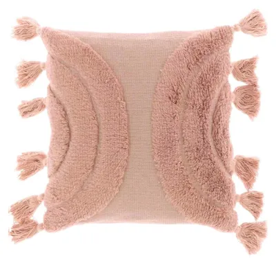 Image de Unique Living - Coussin décoratif Brody 45x45cm rose pâle