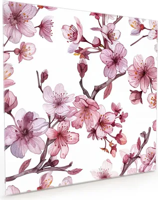 Produktbild von Küchenrückwand Spritzschutz Glas mit Motiv Blütenmeer 40 x 40 cm