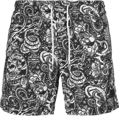 Produktbild von Urban Classics - Badeshorts für Herren TN958 (XL) (Weiß/Schwarz)