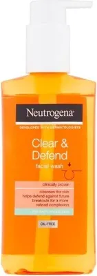 Produktbild von Neutrogena Clear & Defend, Reinigungsgel, Unisex, Universalhülle, Reinigend, Schutz, Pumpenflasche, Aqua, Cocamidopropyl Hydroxysultaine, Sodium Methyl Cocoyl Taurate, Glycerin, Salicylic Acid,...
