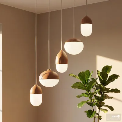 Produktbild von home24 Pendelleuchte - 5-flammig - Opalglas / Eisen