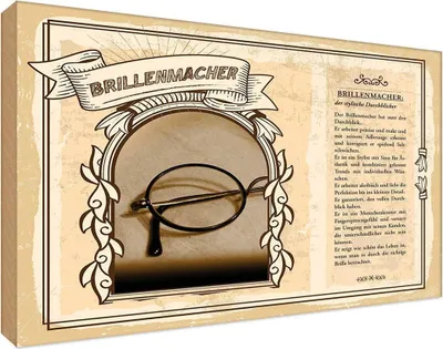 Produktbild von vianmo Holzschild 12x18 cm Brillenmacher Beruf Arbeit