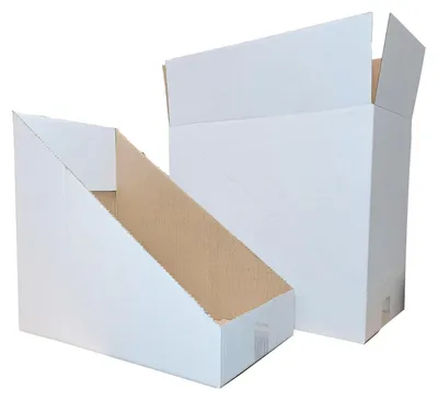 Produktbild von 2x Faltkarton Regalkarton Lagerkarton perforiert 400x260x370mm (Außenmaß) 1-wellig weiß