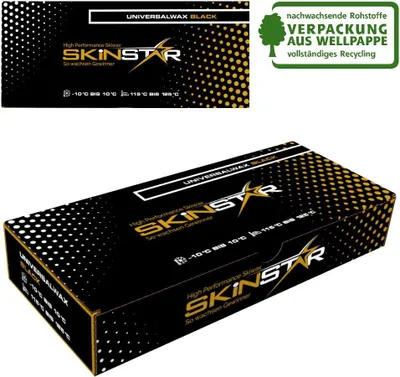 Immagine prodotto di SKINSTAR BLACK EDITION Cera universale Cera da sci di fondo Cera da gara 250g