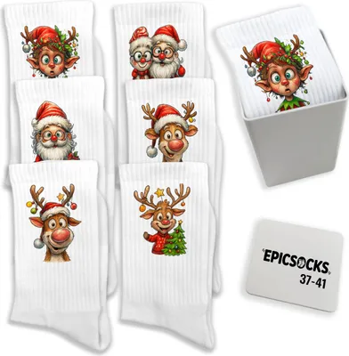 Produktbild von epicsocks Weihnachtsfreude Socken in 37-41 im