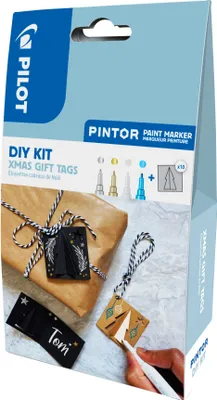 Produktbild von PILOT Pigmentmarker PINTOR DIY-Set Xmas "Geschenkanhänger"