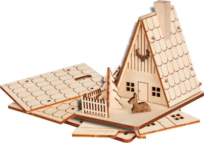 Produktbild von Rauchhaus-Bastelset "Forsthaus" (11cm) von Seiffener Volkskunst