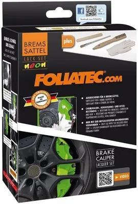 Produktbild von Foliatec Bremssattel Lack-Set - NEON Orange - 4 Komponenten