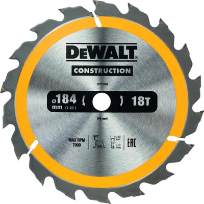 Zdjęcie produktu dla DeWALT DT1938-QZ Tarcza do pilarki tarczowej 18,4 cm 1 szt