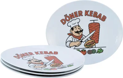 Produktbild von CreaTable, 24910, Gourmet Weiss, Teller 4-tlg, Porzellan
