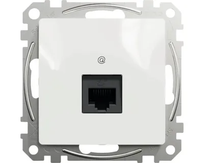 Zdjęcie produktu dla Gniazdo danych Schneider Electric SEDNA SDD111451 1xRJ45 kat. 5e UTP biały