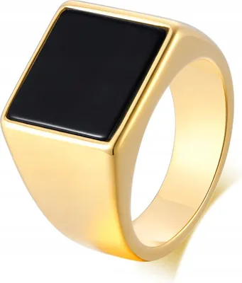 Produktbild von Uni Goldener Siegelring 316L Vergoldeter Stahl Eu25 Us11