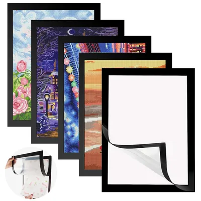5 Diamond Painting Rahmen 30x40 cm magnetisch schwarz