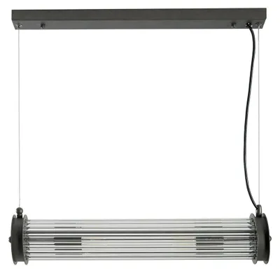 Image de SIGNATURE - Suspension tube simple verre métal gris