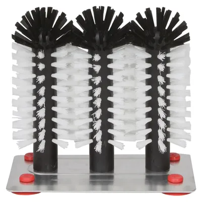 Immagine prodotto di Spazzole lavabicchieri, Spazzola per lavare i bicchieri con base in metallo - 3 x 18 cm