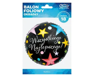 Obrázok produktu pre Fóliový balón, "Wszystkiego Najlepszego", 46 cm