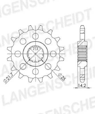 Image de Ritzel Supersprox 525 - 16Z CST-1531:16|feinverzahnt 21,6/25,0