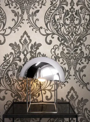 Produktbild von NEWROOM Tapete Grau Vliestapete Ornament - Barocktapete Barock Schwarz Beton Prunk Glamour Mustertapete