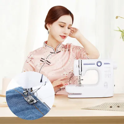 Produktbild von Mini Home Electric Stitching Stickerei Kleidung Stoff Overlock-Nähmaschine