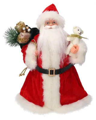 Immagine prodotto di Puntale tessuto Babbo Natale rosso cm Ø22xh30
