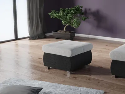 Image de Repose-pieds ABEL 1 – noir / gris clair