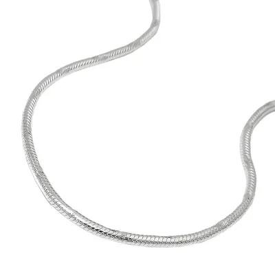 Produktbild von Kette 13mm runde Schlangenkette diamantiert Silber 925 38cm silber 1,3mm
