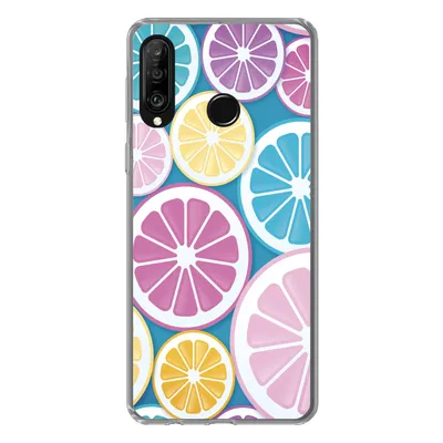 Produktbild von MuchoWow® Handyhülle Schutzhülle Hülle für Huawei P30 Lite Obst - Grapefruit - Tropisch Silikon Softcase Handy Hülle - Handyhülle - Geburtstag Teenager