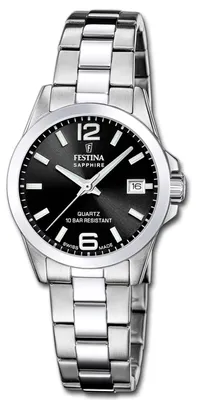 Produktbild von Festina Damenuhr Swiss Made Armbanduhr Edelstahl silber D3UF20049/6