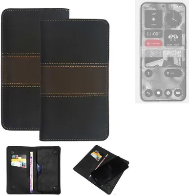 Produktbild von K-S-Trade Hülle Handyhülle kompatibel mit Nothing 2 Schutzhülle Walletcase Bookstyle Tasche Schutz Case Handytasche Wallet Cover Kunstleder
