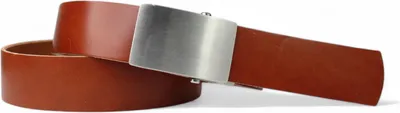Produktbild von FRONHOFER Best Patina® hochwertiger Herrengürtel stufenlos, 4 cm Edelstahlschnalle silbern