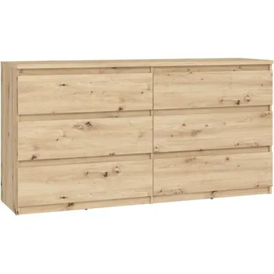 Immagine prodotto di Cassettiera CHELSEA 6 cassetti - 154 cm x 42,2 x 79,9 - Rovere artigianale