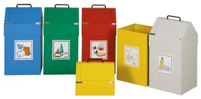 Immagine prodotto di Contenitore fisso per il riciclaggio da 45 litri, di colore giallo