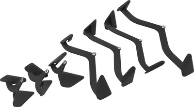 Zdjęcie produktu dla Zestaw uchwytów do wyciągu górnego/pulldown - zestaw 7-częściowy - do maszyn z wyciągiem linowym - nośność 300 kg - ergonomiczne uchwyty z PVC - trening siłowy - czarny